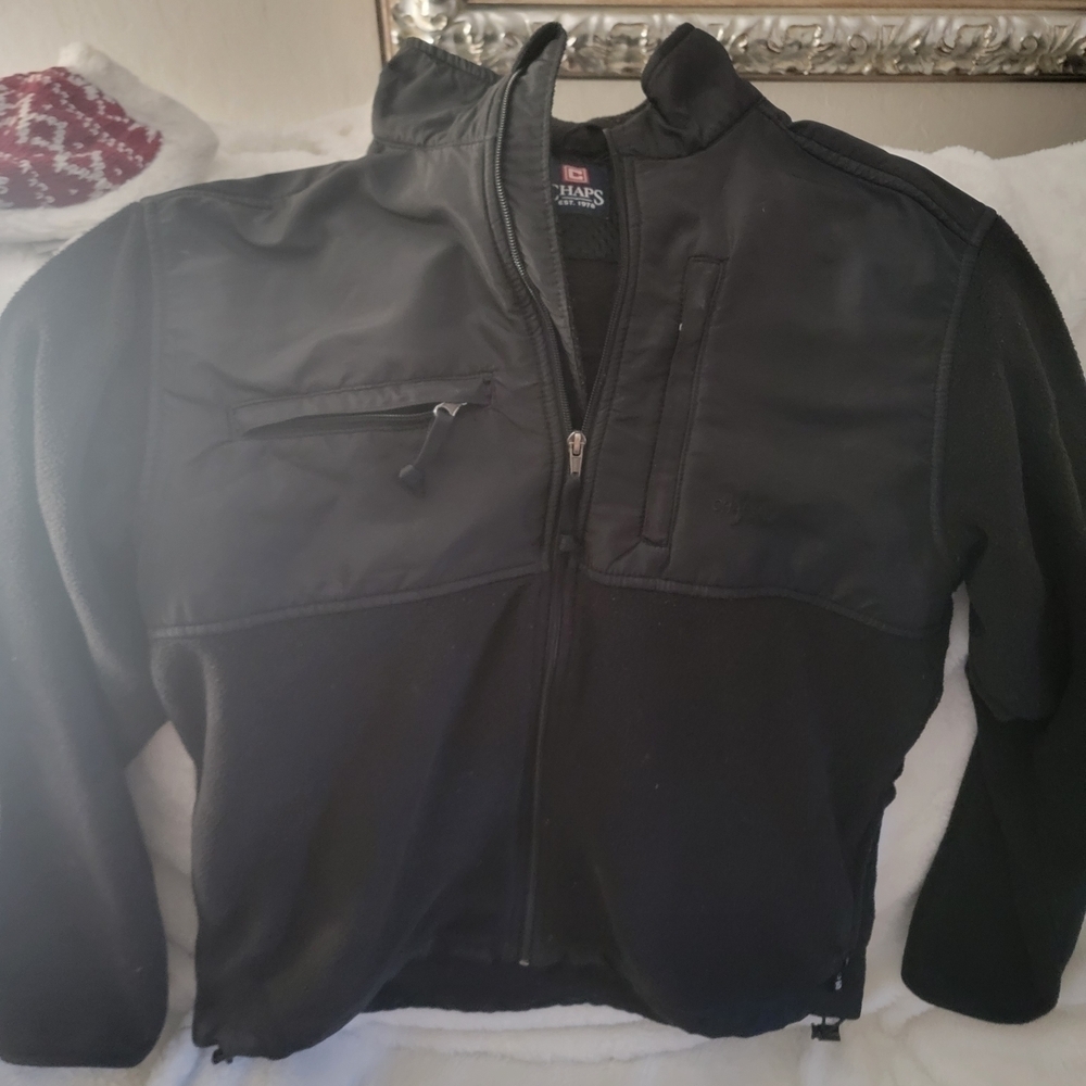 Chaps Men's Black Windbreaker Jacket